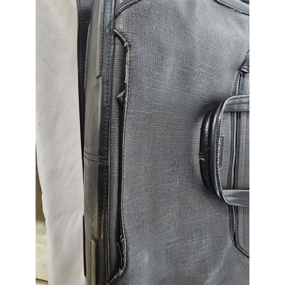 Tumi Briefcase Ashton Collins Zip Coated Canvas Textured Grey Laptop Case - Picture 13 of 15